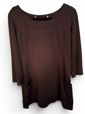BCBG Black Scoop Neck Tunic